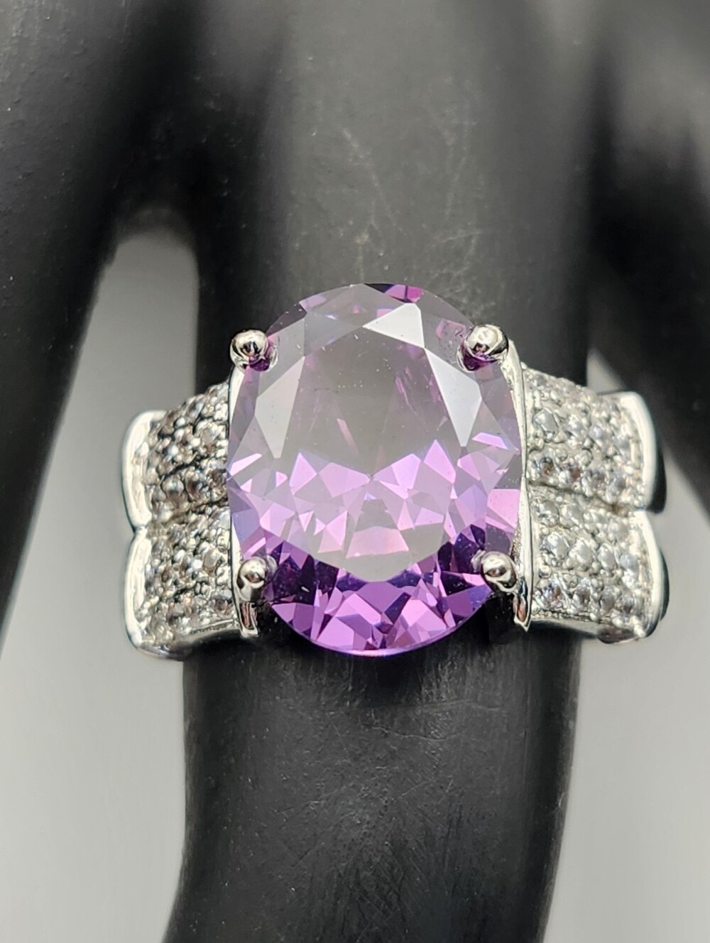 925 Silver,  semi-precious Stone Ring, Size 7